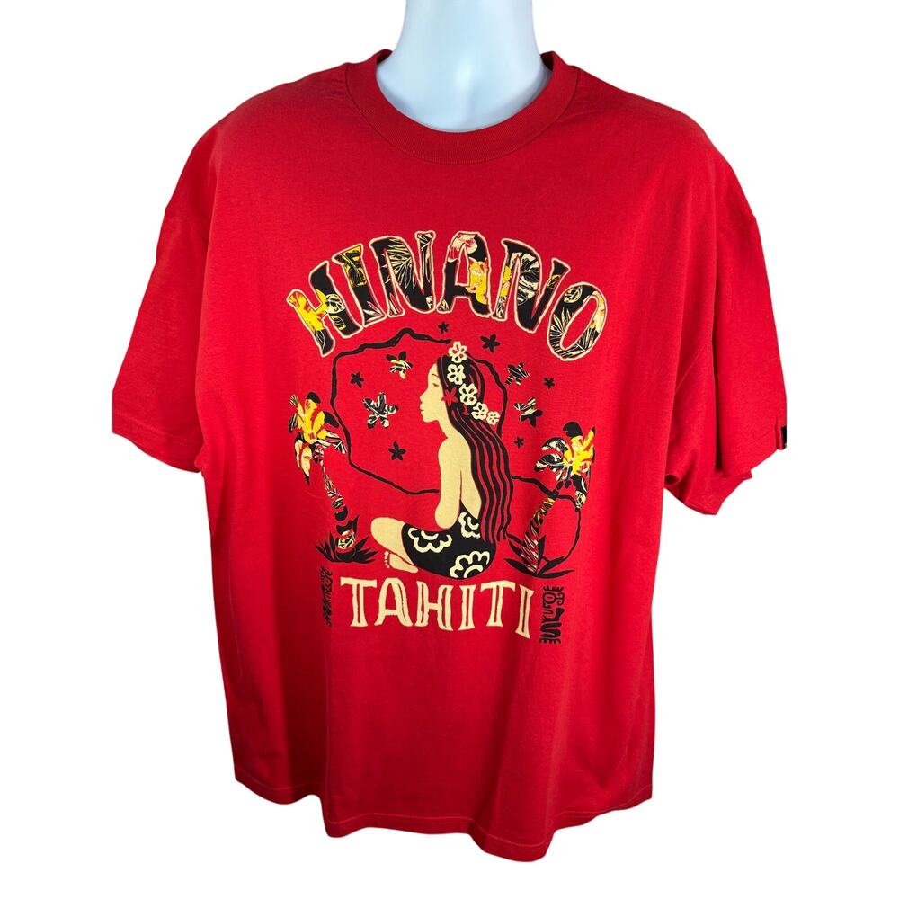 Hinano Tahiti Red Graphic Shirt 2XL NEW with tags